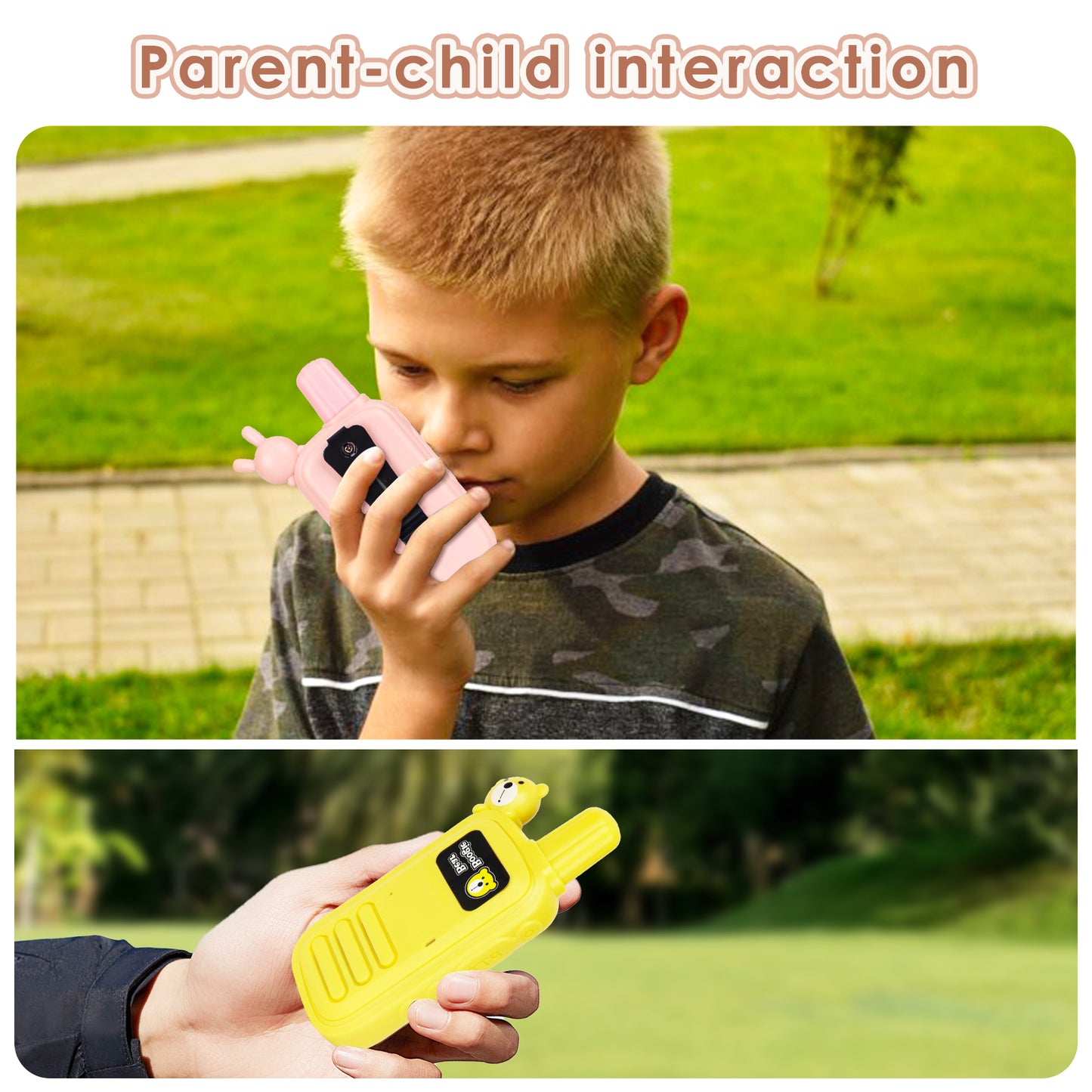 UNIPRIMEBBQ - Walkie Talkies for Kids,2 Way Radio,3 km Long Range Kids Toys,Kids Toys for Girls,Christmas Gifts 2 Pack