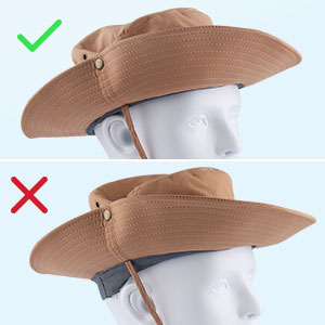 Fishing hat Wide Brim Sun Protection Hat with Breathable Safari hat and Fisherman hat Hiking Hats Boonie Hats for Man