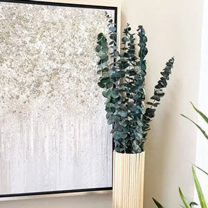 Dried Preserved Eucalyptus Stems Shower Bundle 20PCS Branches, 17" Natural Fresh Eucalyptus Plant, Real Eucalyptus Leaves Bunch for Vase Filler