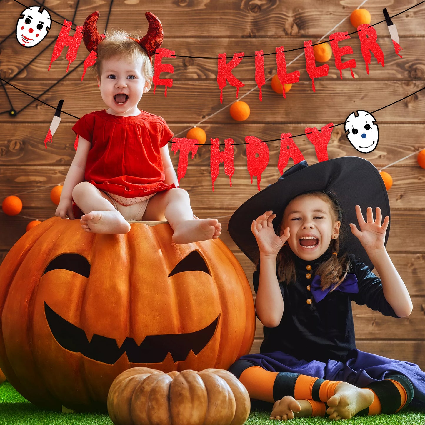 Halloween Decorations Birthday Decorations Halloween Party Decorations Fake Blood Weapons Bloody Garland Banner