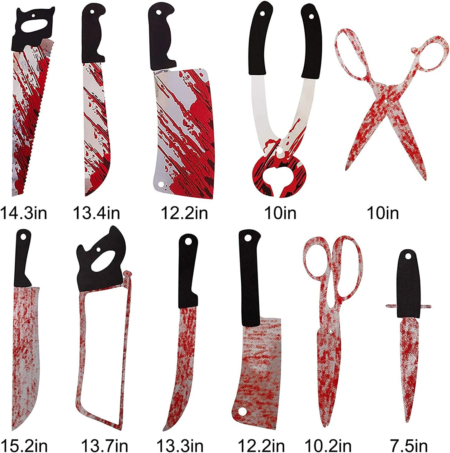 Halloween Decorations Fake Blood Weapons, Halloween Decor Bloody Garland Banner for Haunted House Halloween Horror Party Decor